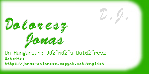 doloresz jonas business card